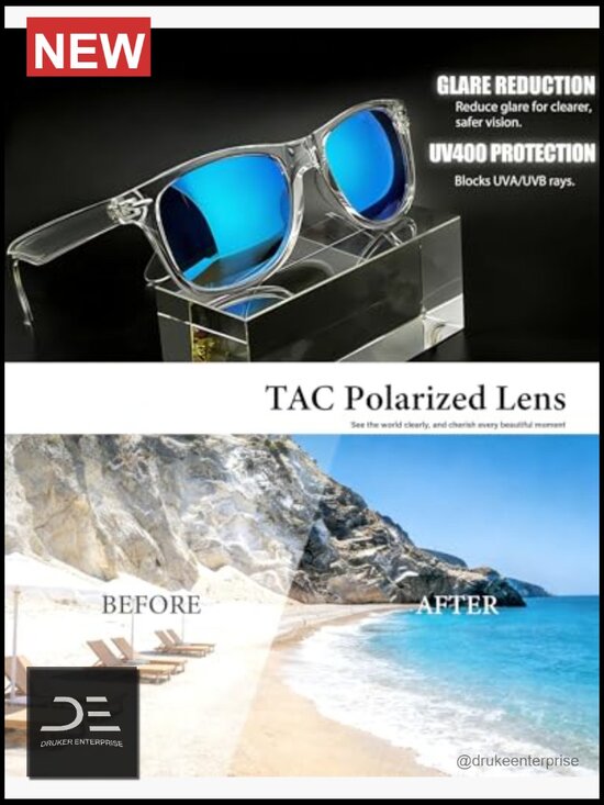 3 Pack Polarized Square Sunglasses UV Protection Trendy Shades